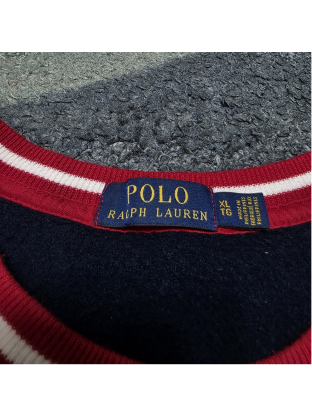 Polo Ralph Lauren Crewneck Crest Crown Fleece Sweatshirt Mens XL Navy - Picture 3 of 12